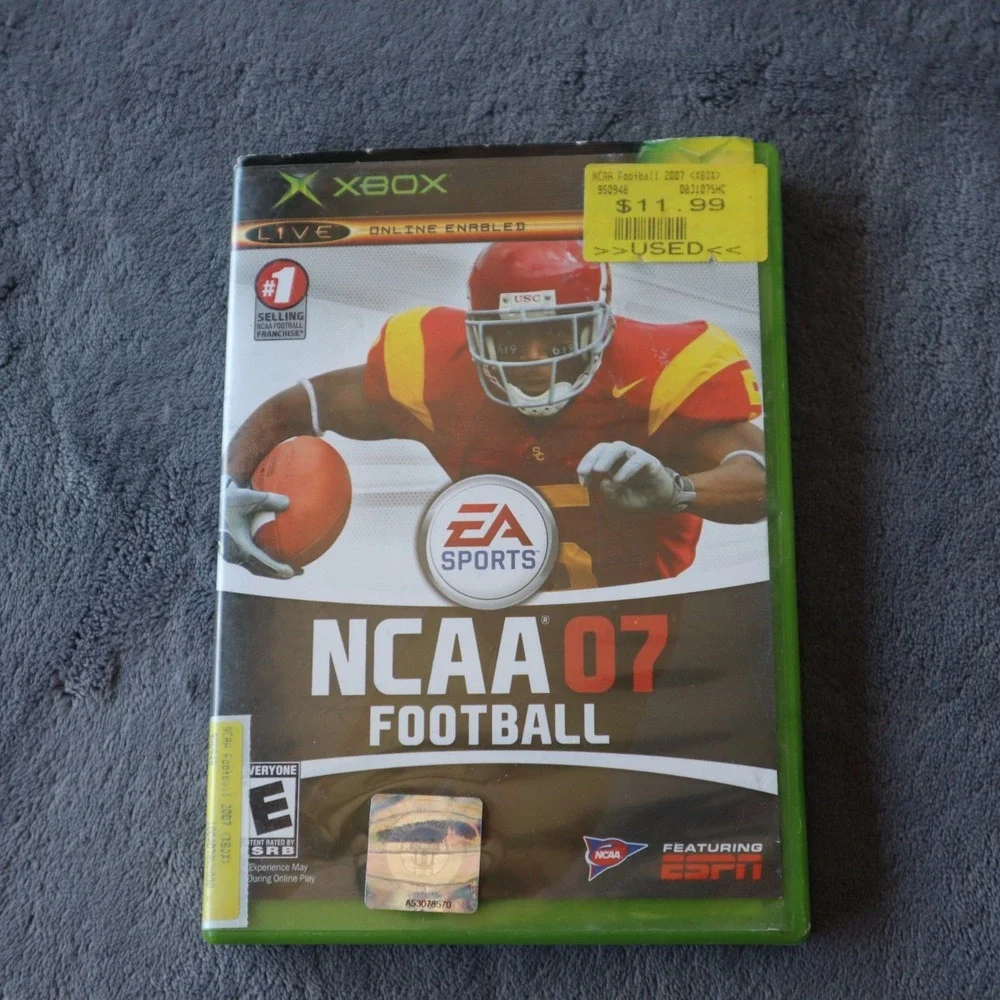 NCAA 07 Football XBOX Game Microsoft Ea Sports #480 DelmarP